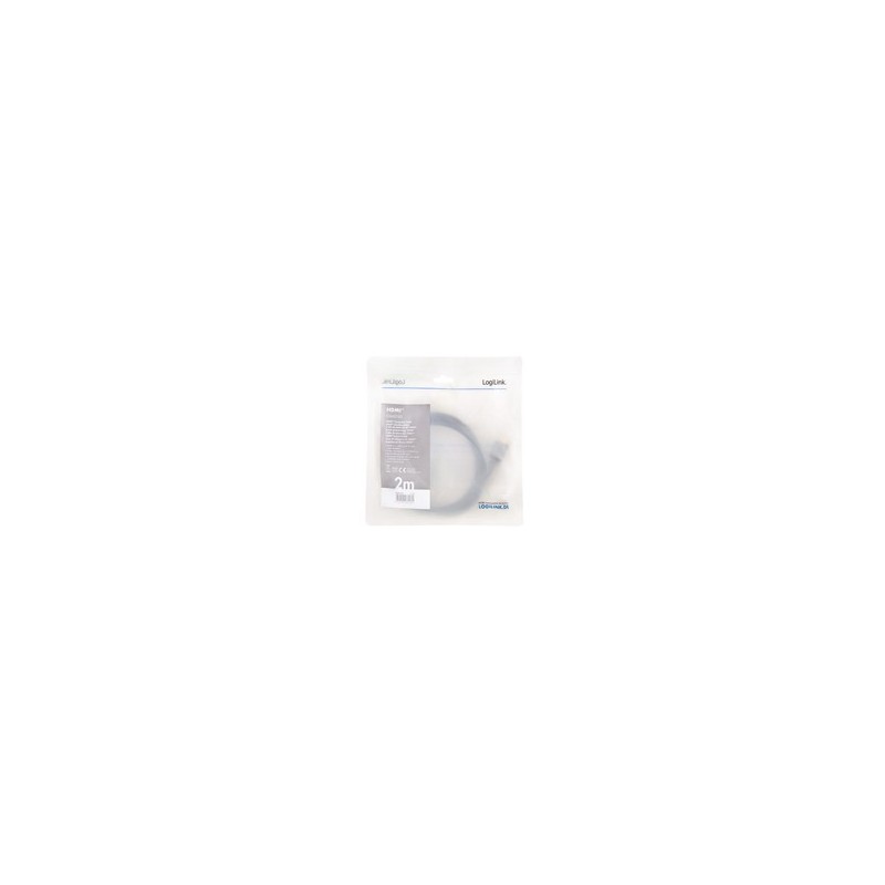 LogiLink HDMI-kabel med Ethernet 2m Sort Grå